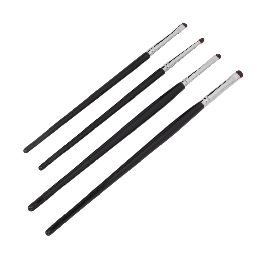 4 Stück Lidschatten Eyeliner Pinsel Weiche Bürste Bequemer Griff Haar Detail Make-up Pinsel Set