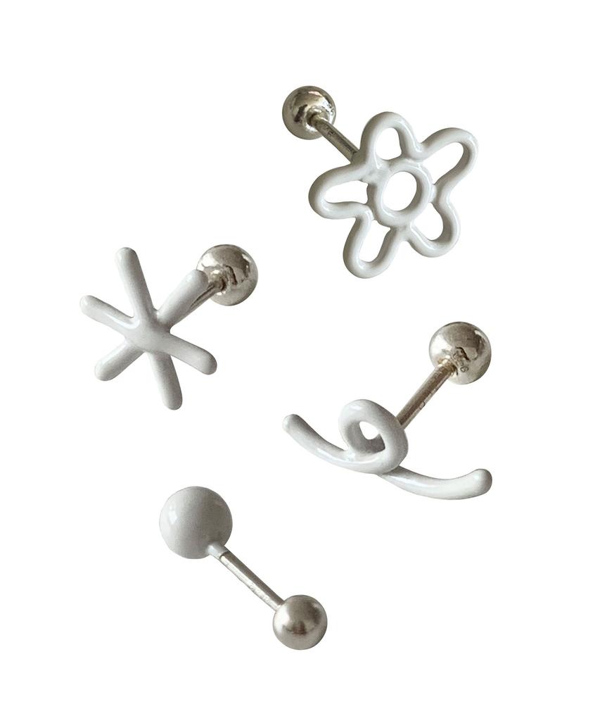 It Doesn'T Matter Rainbow Doodle Piercing (White)