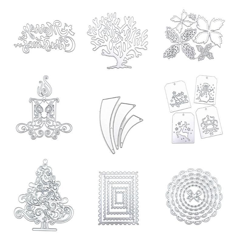 Christmas Tree Cutting Dies Metal Die Cuts Embossing Stencils for DIY Scrapbooking Album Card Photo Decorations Templates