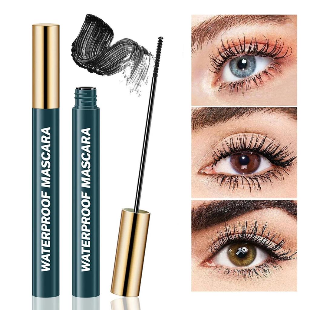Mascara 4D, Nero, Waterproof, Ultra-Lungo, Volumizzante, Lunga Tenuta Anti-Macchia, Perfetto per Festival e Occasioni Speciali