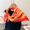 2026 New Spring Summer Women Scarf Silk Print Satin Scarves Shawl Headband Hijab Bandana Wrap Bufanda Fashion 70*70cm