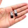 Black Awn Black Stone Earrings