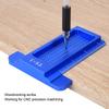 Precision Marking T-Rule, Aluminum Alloy Hole Positioning Scribing Gauge Woodworking Measuring Tool(Blue)