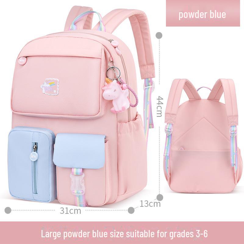 Sac à dos léger avec support dorsal pour filles en 1ère, 3ème et 6ème année