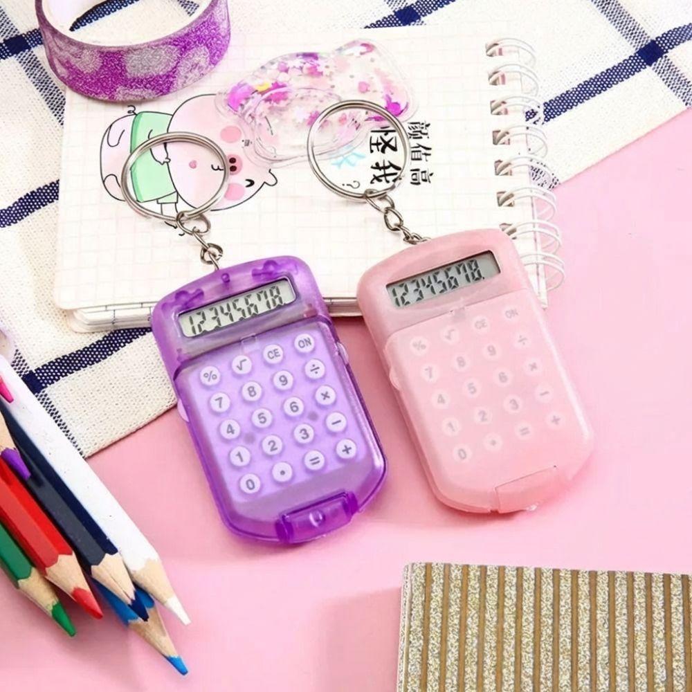 Creative Key Chain 8 Digits Display Student Stationery New Calculator  Student