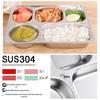 304 Stainless Steel Partitioned Lunch Box with Lid