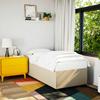 Bed Frame without Mattress Cream 80 x 200 cm Fabric