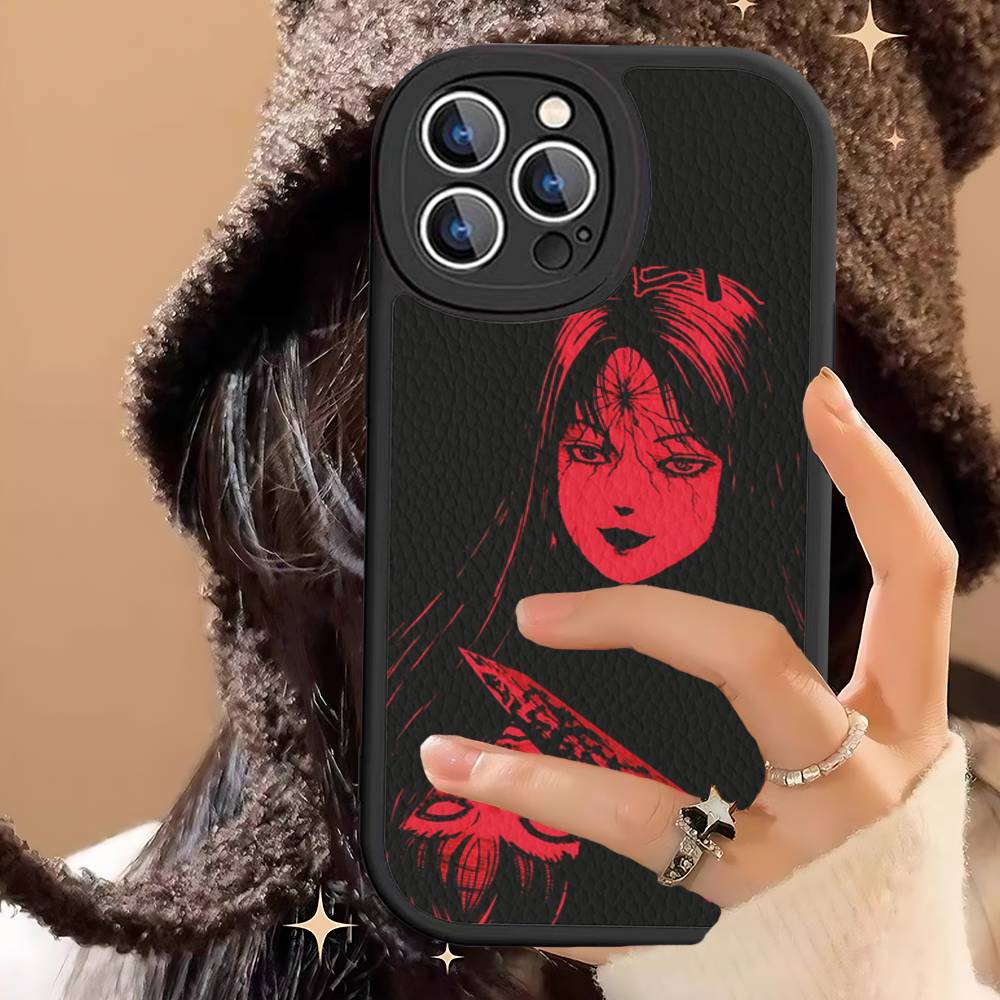 Junji Itos Tomies Leather Phone Case For Iphone 16 15 14 Plus 13 12 11 Pro Max Case
