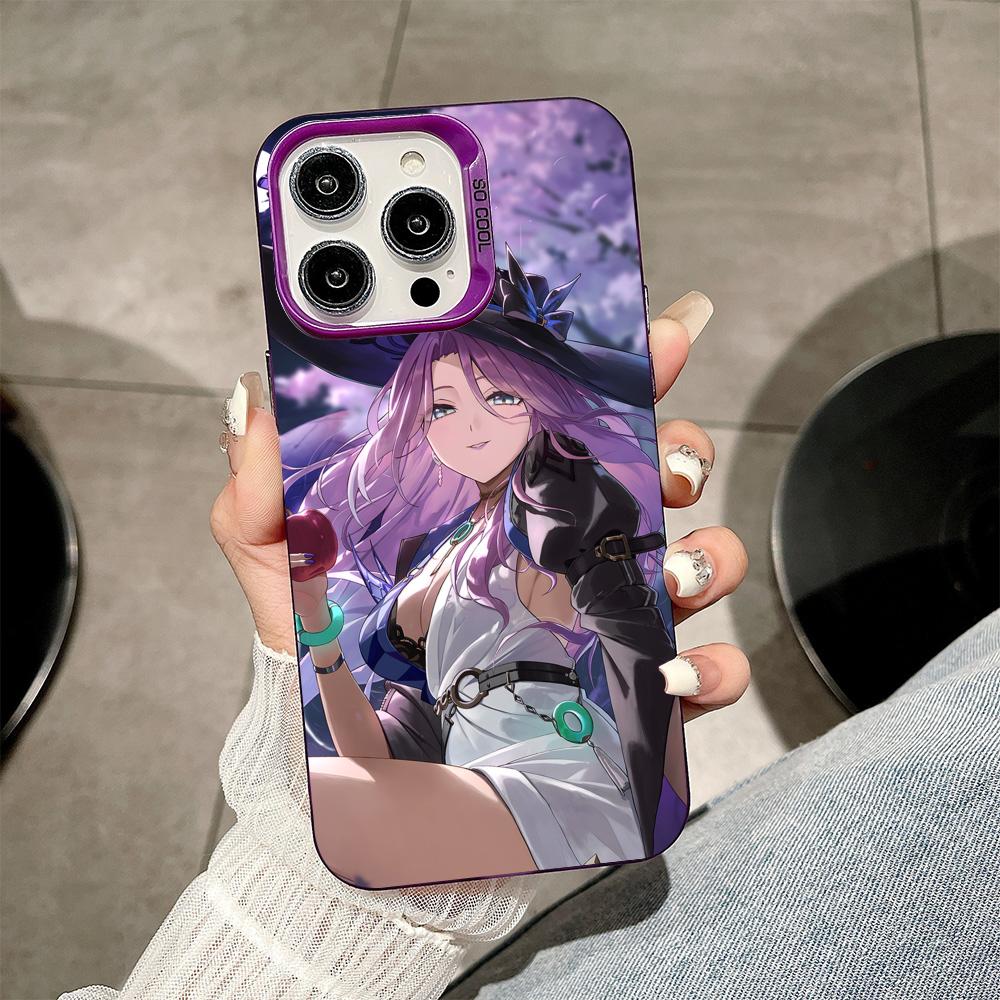 HSR Jade Purple Translucent Mobile Phone Case for iPhone 17 16 15 14 13 12 11 X XR XS Air Pro Max Plus Colorful Cover