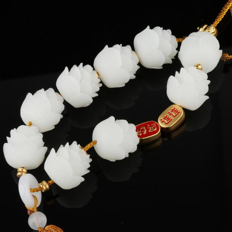 Auto Accessories Lotus Beads Car Pendant Resin Tassel Rearview Mirror Dangle Decor for Interior