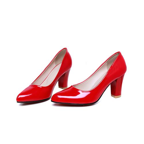

Классические туфли-лодочки на высоком каблуке, женские, элегантные, модные, телесные, красные, на блочном каблуке, большого размера 45, острый носок, офисные, для вечеринки, свадебные, женские 47 красный