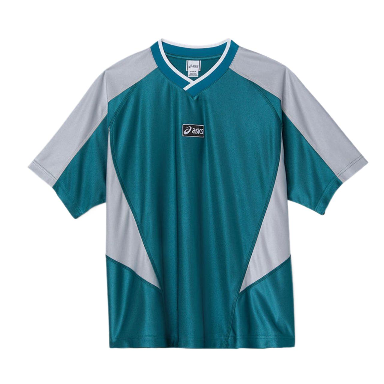 ASICS T Shirts Unisex Green V Neck Moderate 2203A345-300 L