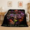 Horror Game F-FNAF Freddy Soft Flannel Throw Blanket,Warm Cozy Blanket for Bed,Couch,Sofa,Bedroom,Living Room,Travel,Picnic