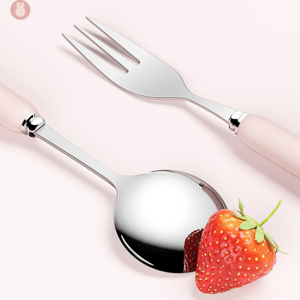 1 Set Spoon Cutlery Comfortable Grip Small And Exquisite Creative Portable Cartoon Rabbit Tableware Stainless