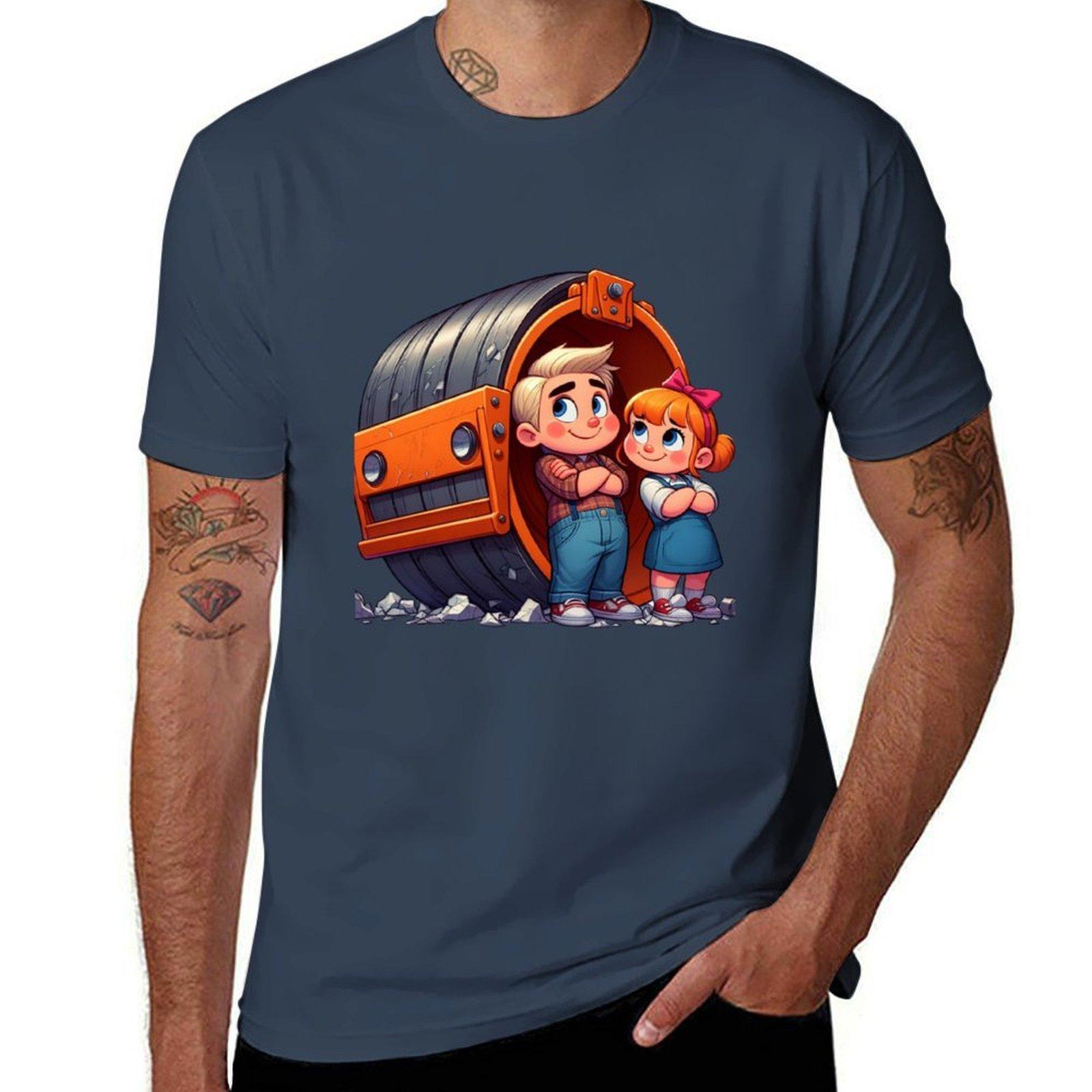 Rounisextic Tshirt Casual Graphic Print Tee S