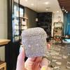 Custodia per auricolari tempestata di diamanti, custodia per auricolari con diamanti ad acqua con copertura protettiva per auricolari con diamanti, custodia protettiva adesiva con diamanti per Apple Airpods