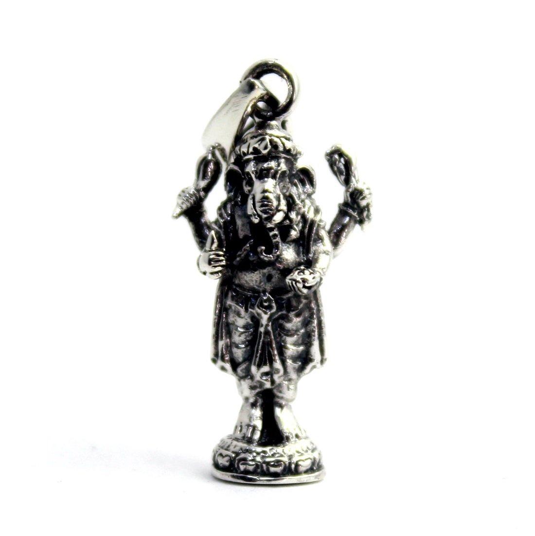 

Indian Ganesha Pendant Top Pendant Amulet Hindu Sterling Silver 925