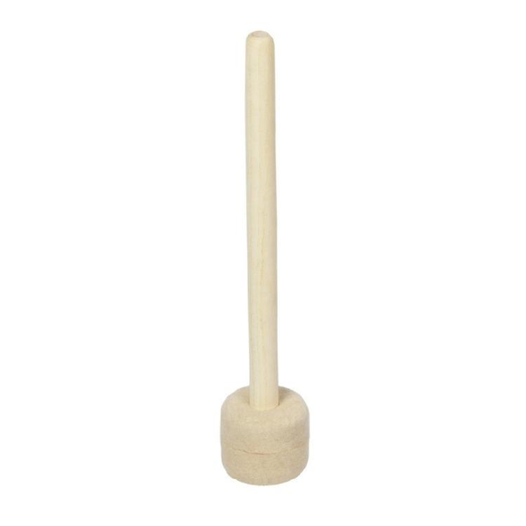 Wood Handle Percussion Drumstick Mallets Marchings Band Felt Head Drumsticks