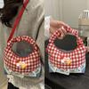 Sweet Lace Plaid Women'S Shoulder Bags Patchwork College Style Crossbody Bag Y2K Koreanhandbags