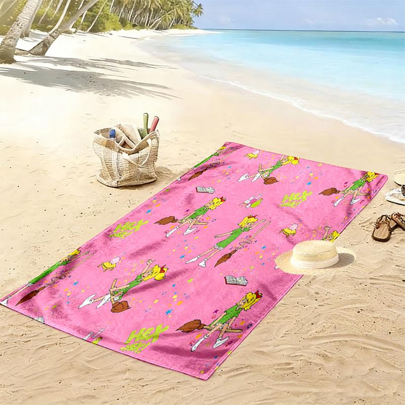 Bibi and Tina Print Beach Towel, Large Soft Quick Dry Towel for Beach Camping Swimming