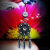 Kvinner Krystall Rhinestone Dream Catcher Body Piercing navle navle Ring Bar