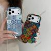 Retro Ethnic Style Checkerboard Mobile Phone Case Apple 11 Wave Film Two-in-one iPhone11 Anti-drop Protective Case
