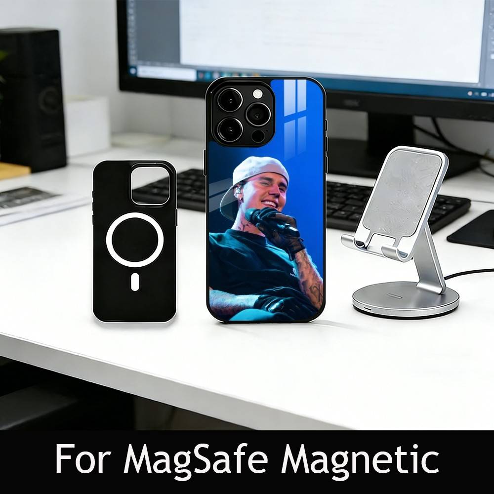 S-Singer Beliebers Phone Case For iPhone17,16,15,14,13,12,11 Plus,Pro Magnetic with Magsafe Wireless Charging
