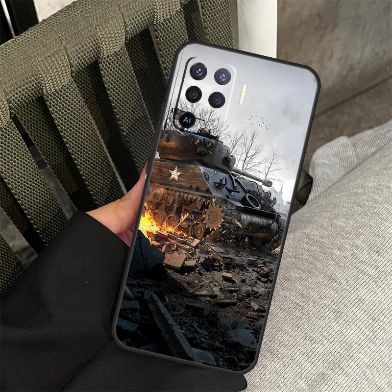 World Of Tanks Case For OPPO A78 A77 A17 A15 A52 A72 A91 A93 A5 A9 A54 A74 A94 A53s A54s A57s A16 A76 A96