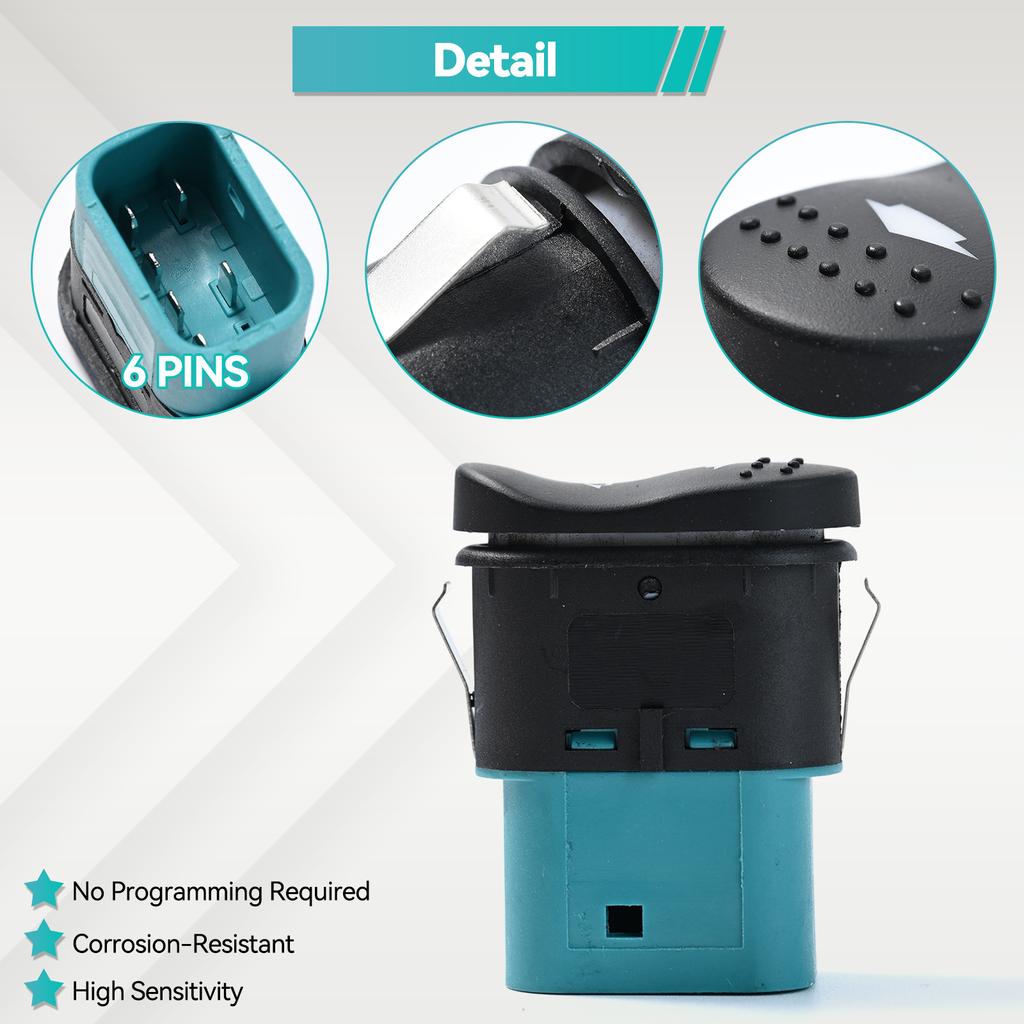 Electric Door Window Rocker Control Switch Button Front Left & Right Single For Ford Transit MK7 2006-2013 1383293 5C1T14529AA