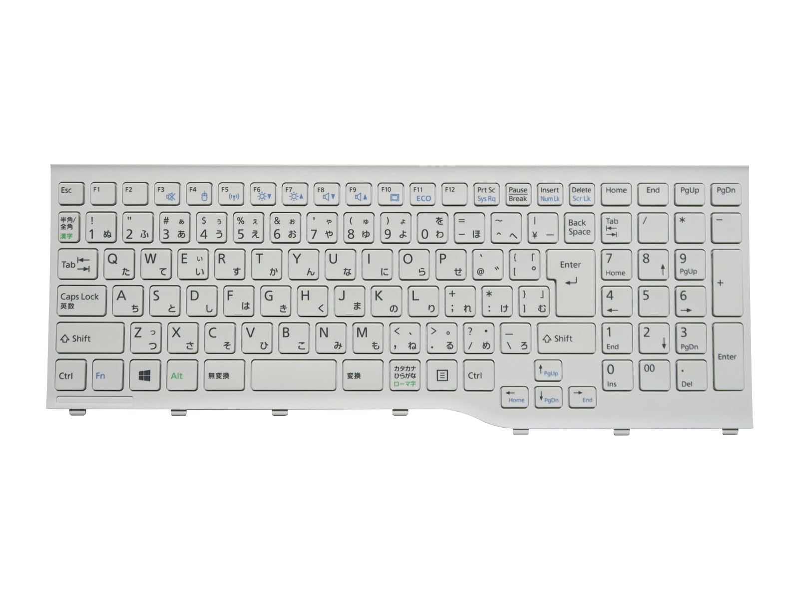 Laptopdiyparts (Ремонт Замена) CP621639-01 Совместимая с Fujitsu FMV LIFEBOOK AH45/H и AH45/J Японская клавиатура, Белая