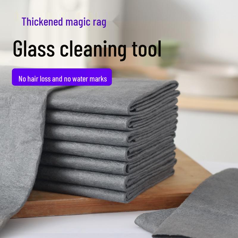 Streak-Free Magic Glass Cleaning Cloth and Mirror Wiping Pad