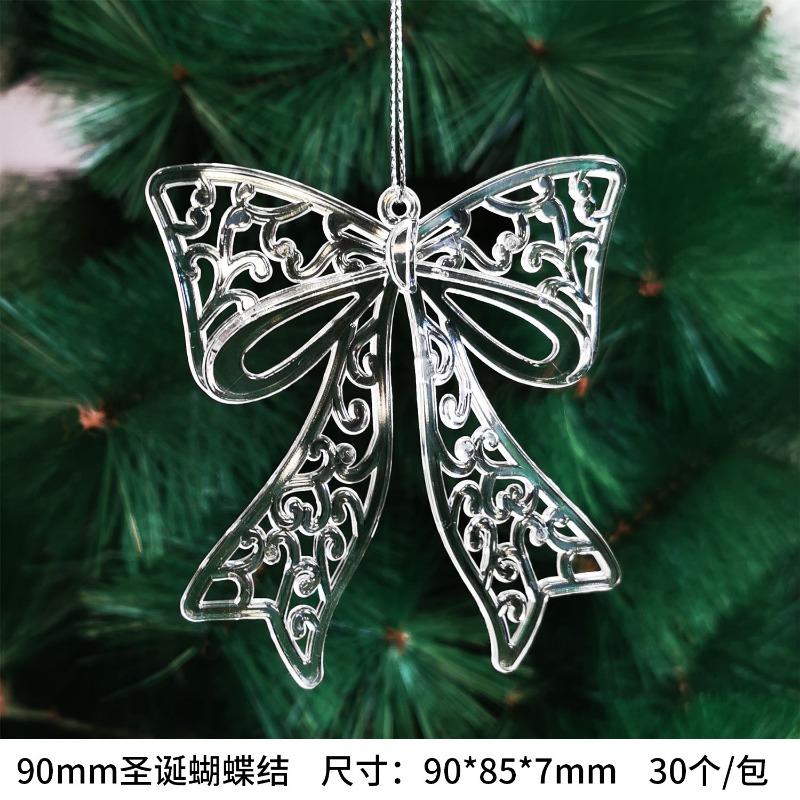 New Christmas Transparent Ice Crystal Snowflake Christmas Tree Decoration Supplies Christmas Atmosphere Christmas Tree Snowflake Pendant