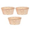 3Pcs Premium Bamboo Storage Baskets Handcrafted Woven Fruit Baskets Multi Purpose Storage Holder for Home Restaurant Ktv Room