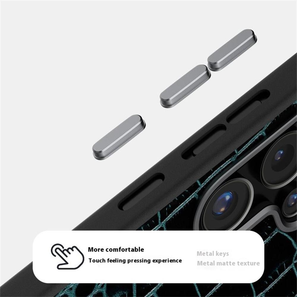ABEEL For Samsung Galaxy S25 Ultra Case Compatible with MagSafe Crocodile Texture Micro-Embossing Back Cover