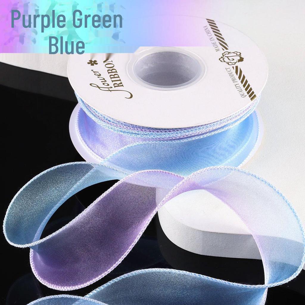 Chiffon Gradient Fishtail Wave Ribbon - 4cm Bow