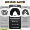 SQCLV Travel Neck Pillow Stuffable with Clothes, Stuffable Neck Pillow for Travel, Zipplicity Packable Neck Pillow, Fillable Travel Pillow Storage Bag