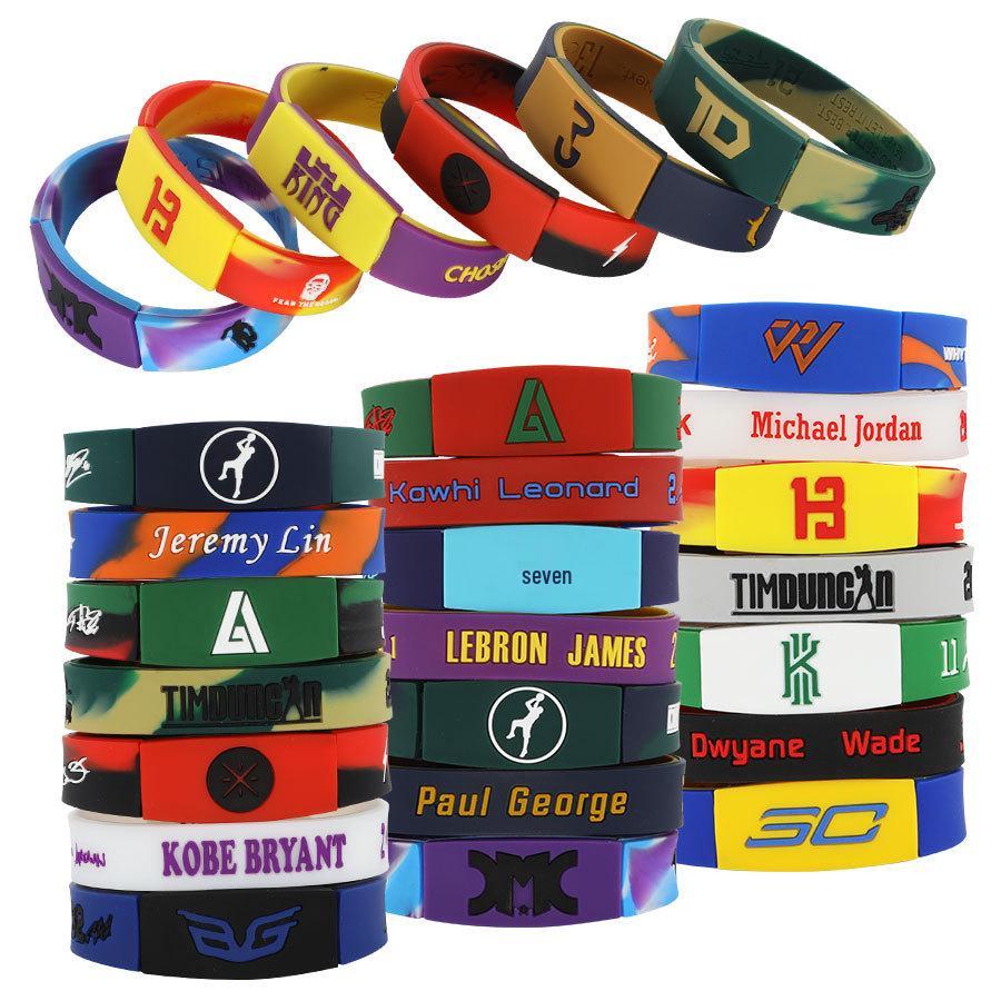 Double Layer Silicone Sports Wristband - Kobe and LeBron Edition