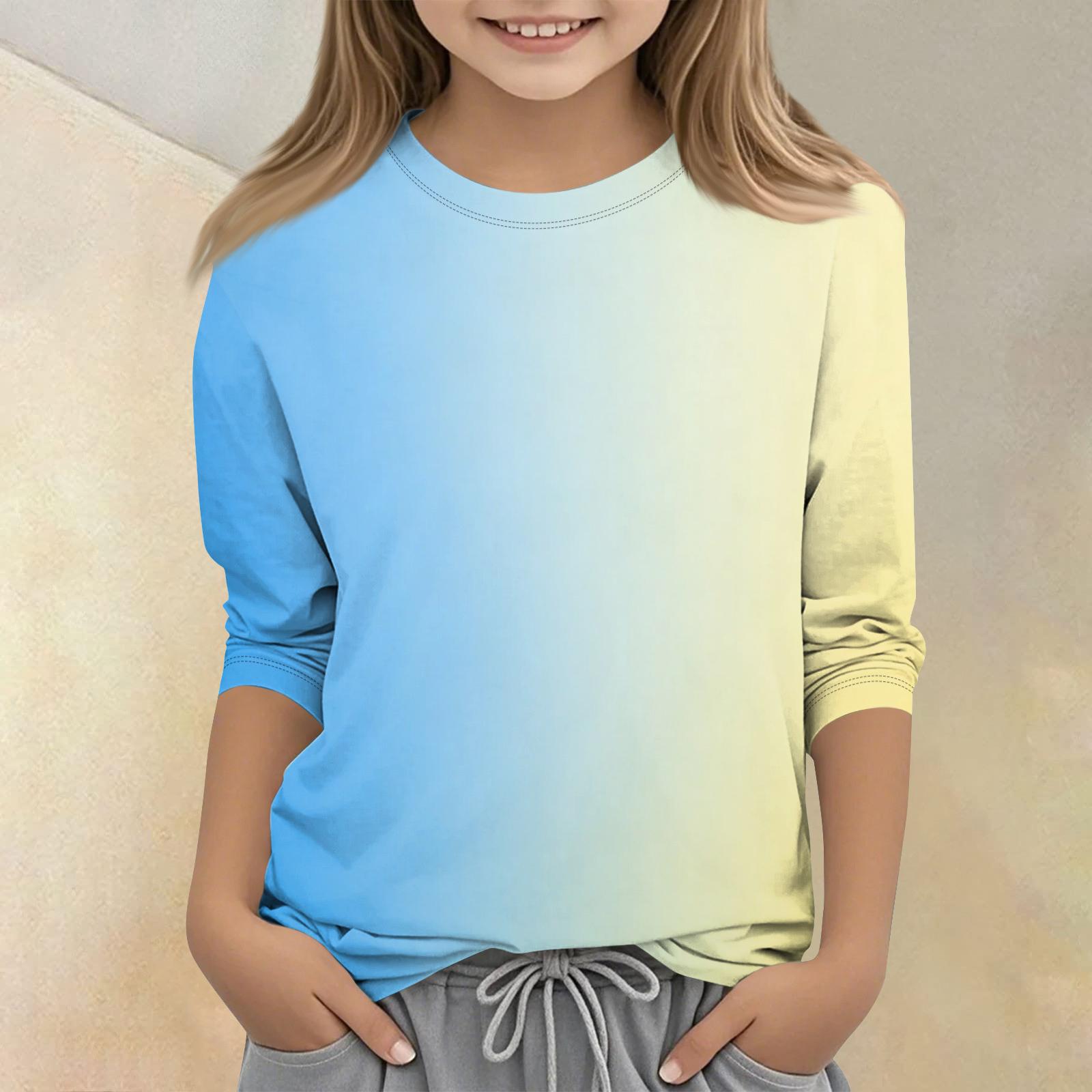 

Children s Printed Round Neck Seven Quarter Sleeve Casual T-shirt 150