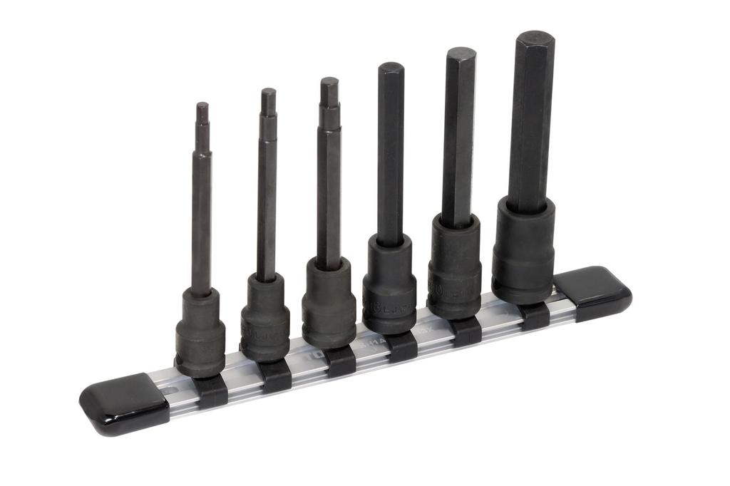 TONE Long Hexagon Socket Set with HKH306L Drive Angle Contents 6 Items (Strong Type, Holder) 9.5mm (3/8")