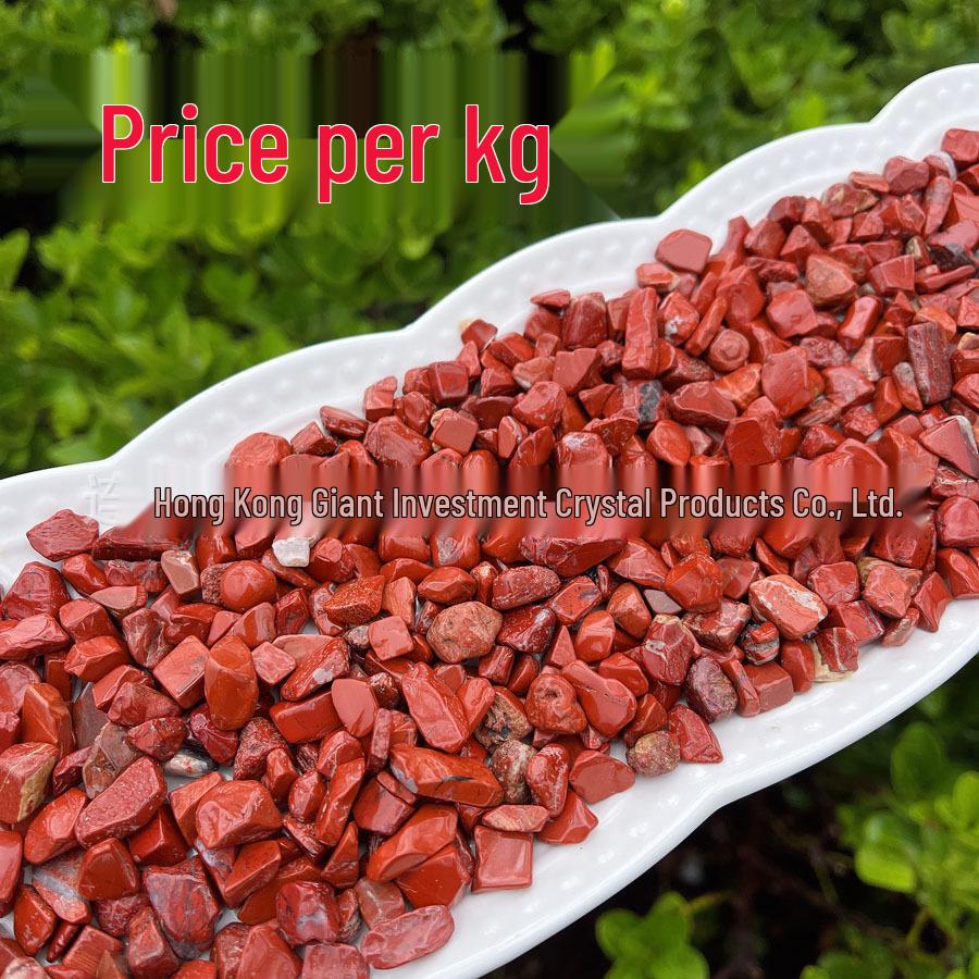 Natural Red Jade Crushed Stone for Aromatherapy, Decor, and Landscaping (1 Jin)