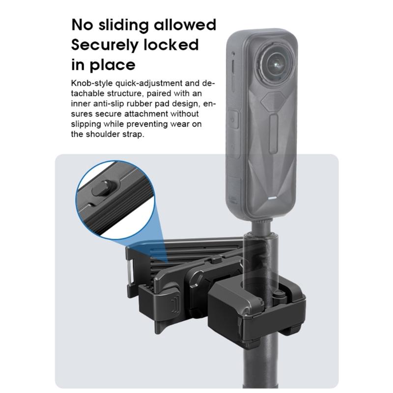 2 In 1 Backpacks Belt Clip Adjustable Holder Quick Release Mount For Up to 26mm Diameter Selfie Sticks Camera Support