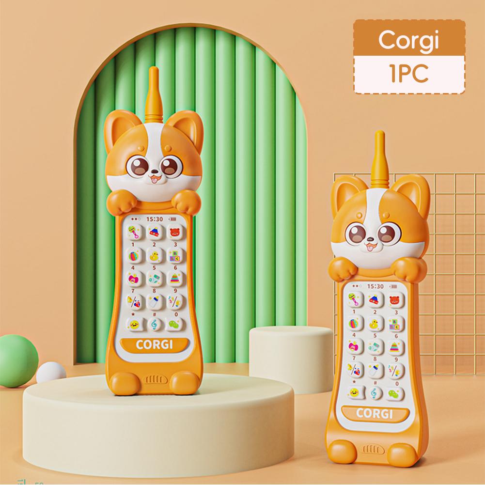 

Детский телефон, игрушка, музыкальный звук, телефон, игрушки для сна с прорезывателем, имитация телефона, детская ранняя развивающая игрушка, подарки для детей Corgi