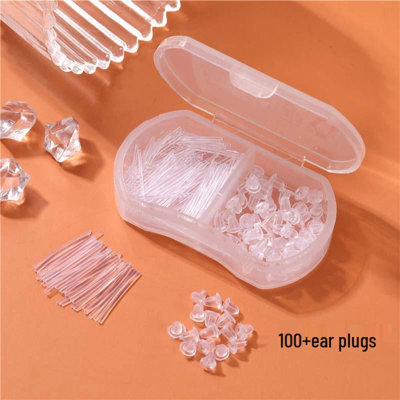 

Пластикові вушні палички в корейському стилі: Ідеально для нових або запалених проколів, запобігає закупорці, сережки для догляду за вухами для жінок, доступні для студентів.