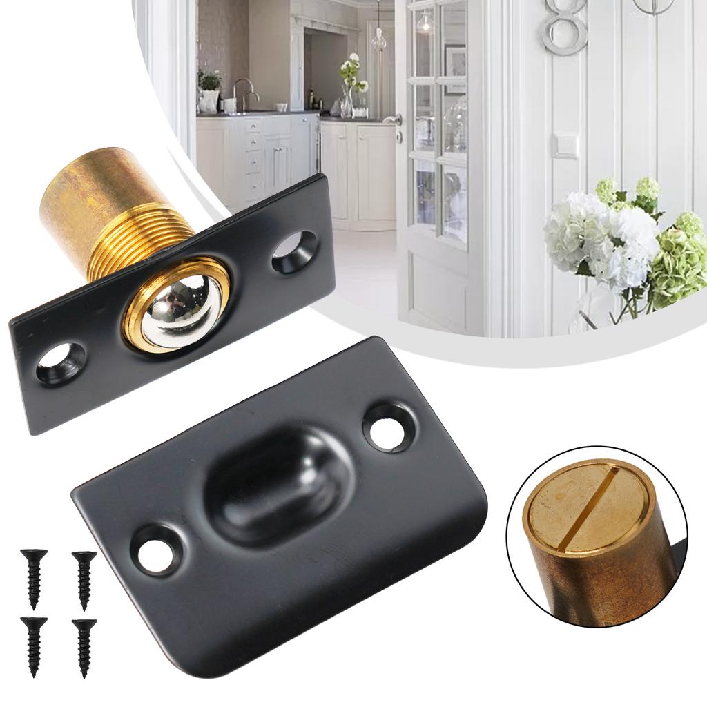 Latch Door Catch Adjustable Brass Steel Door Replacement Roller Ball Spring Catch Lock With 4x Screws High Quality