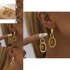 Stylish Gold Plated Heart Earrings Perfect For Street Photography