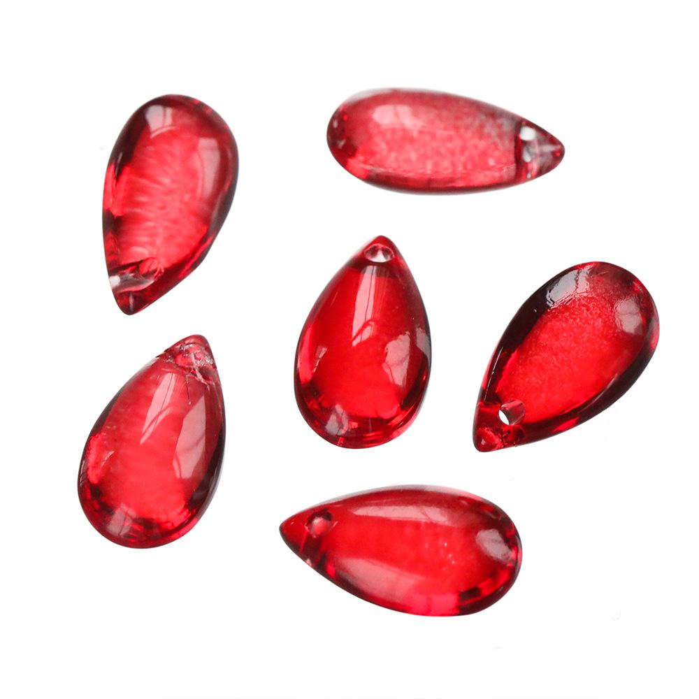 

8x14мм Прозрачные Цветные Стеклянные Подвески-Капли для DIY Заколок, Серег и Браслетов 10 pcs/pack, approx. 7.5g