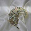 Women Men Exquisite Luxury Rhinestone Feather Pin Badges Shining Boutique Decoration For Man Woman