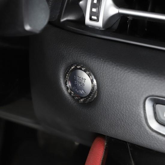 Carbon Fiber Ignition Engine Start Stop Cover Trim Ring For Toyota Supra A90 19+