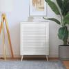 VidaXL Louvered Door Solid Pine Wood White 69x59.4 Cm