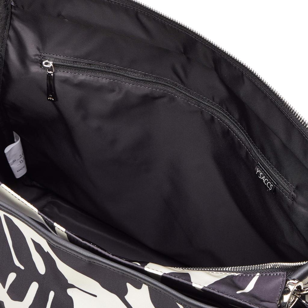 Botanical Pattern 2way Neat Tote L Size White [Isaac] Y01-01-13